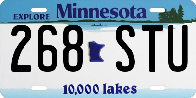 MN license plate 268STU