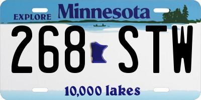 MN license plate 268STW