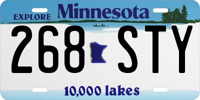 MN license plate 268STY
