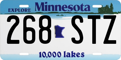 MN license plate 268STZ