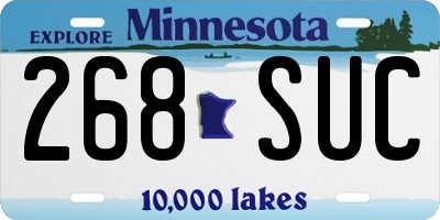 MN license plate 268SUC