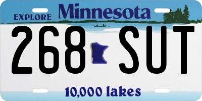 MN license plate 268SUT