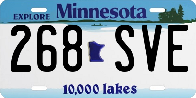 MN license plate 268SVE