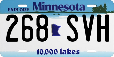 MN license plate 268SVH