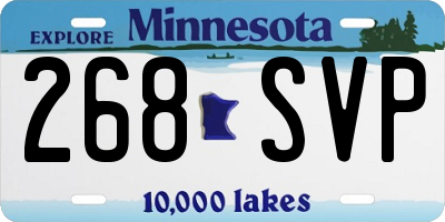 MN license plate 268SVP