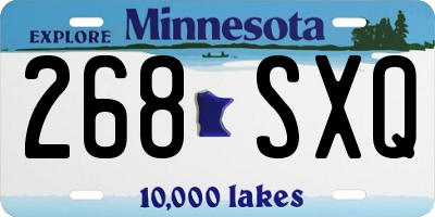 MN license plate 268SXQ