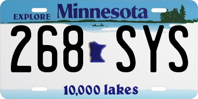 MN license plate 268SYS