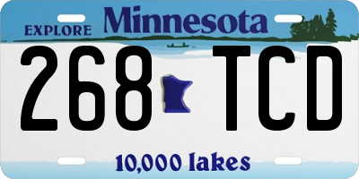MN license plate 268TCD