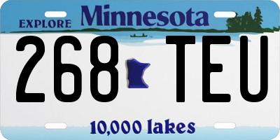 MN license plate 268TEU