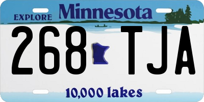 MN license plate 268TJA