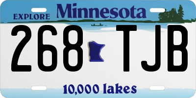 MN license plate 268TJB