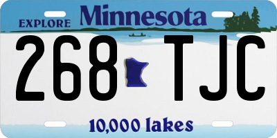MN license plate 268TJC