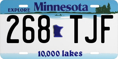 MN license plate 268TJF
