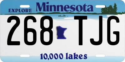 MN license plate 268TJG