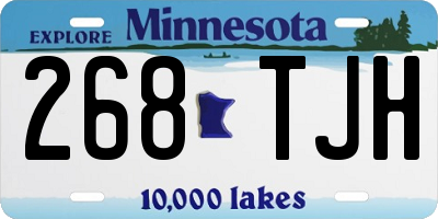MN license plate 268TJH