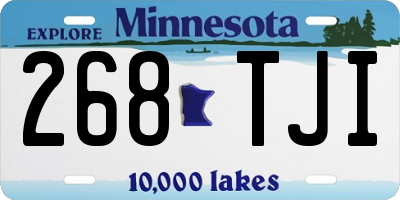 MN license plate 268TJI