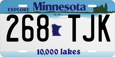 MN license plate 268TJK