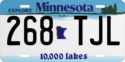 MN license plate 268TJL