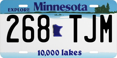 MN license plate 268TJM