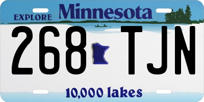 MN license plate 268TJN