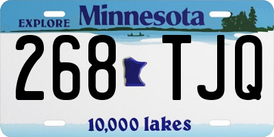 MN license plate 268TJQ