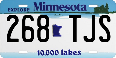 MN license plate 268TJS