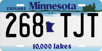 MN license plate 268TJT