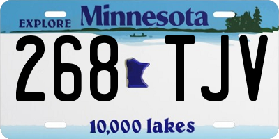 MN license plate 268TJV