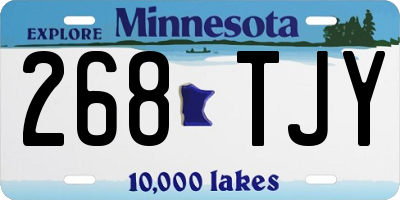 MN license plate 268TJY