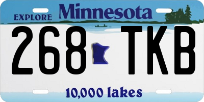 MN license plate 268TKB