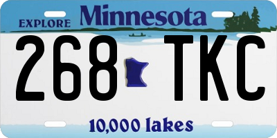 MN license plate 268TKC