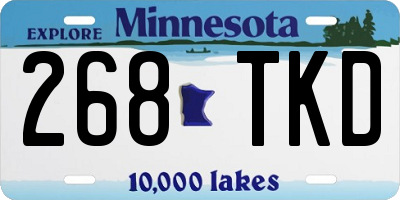 MN license plate 268TKD