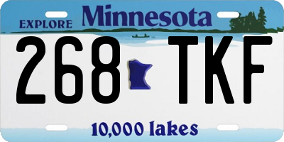 MN license plate 268TKF