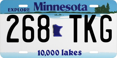 MN license plate 268TKG