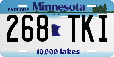 MN license plate 268TKI