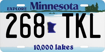 MN license plate 268TKL