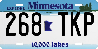 MN license plate 268TKP