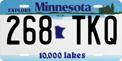 MN license plate 268TKQ