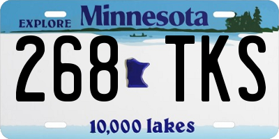 MN license plate 268TKS