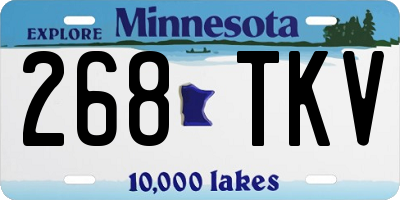 MN license plate 268TKV