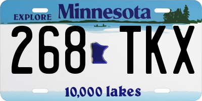 MN license plate 268TKX