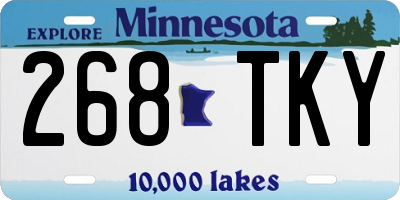 MN license plate 268TKY
