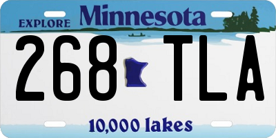 MN license plate 268TLA