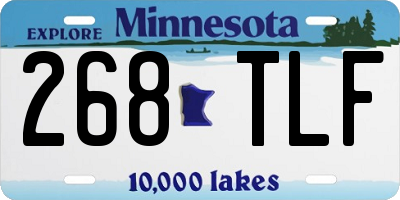 MN license plate 268TLF