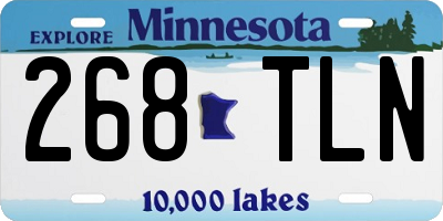 MN license plate 268TLN