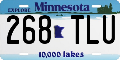 MN license plate 268TLU