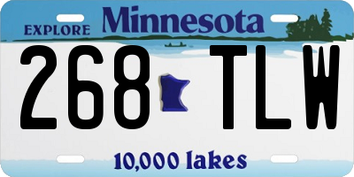 MN license plate 268TLW