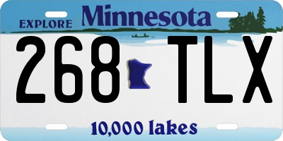 MN license plate 268TLX