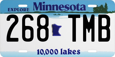 MN license plate 268TMB
