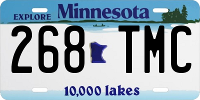 MN license plate 268TMC